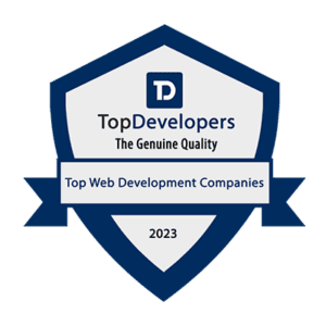 Badge received from top developers as an top web development companies